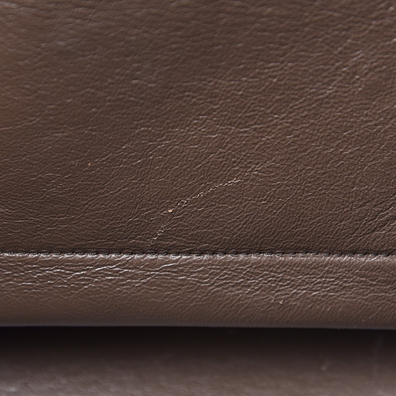 Celine Drummed Calfskin Suede Medium Trapeze Souris 12 of 13