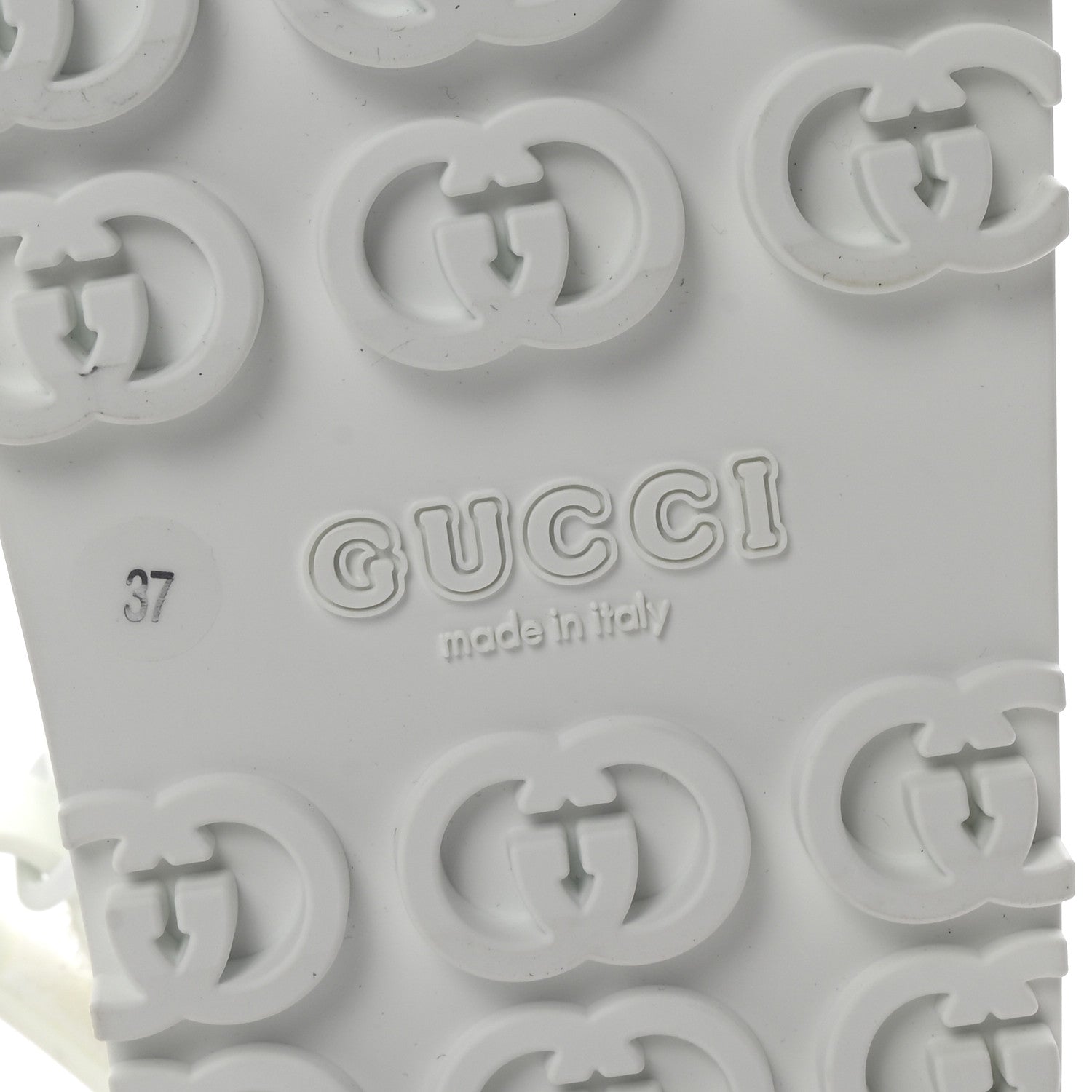 Gucci Soft Rubber Horsebit Touch Womens Strapped Sandals 37 Great White 7 of 9