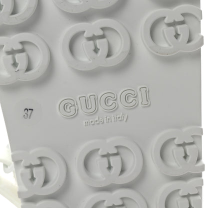Gucci Soft Rubber Horsebit Touch Womens Strapped Sandals 37 Great White 7 of 9