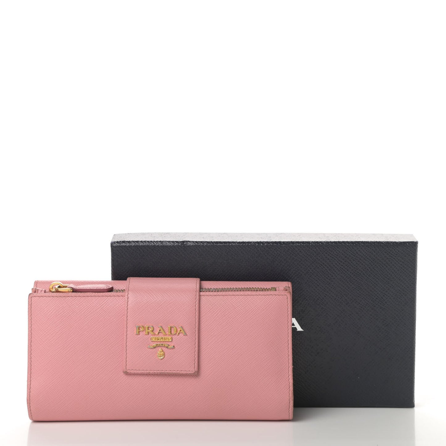 Saffiano Metal Tab Wallet Petalo