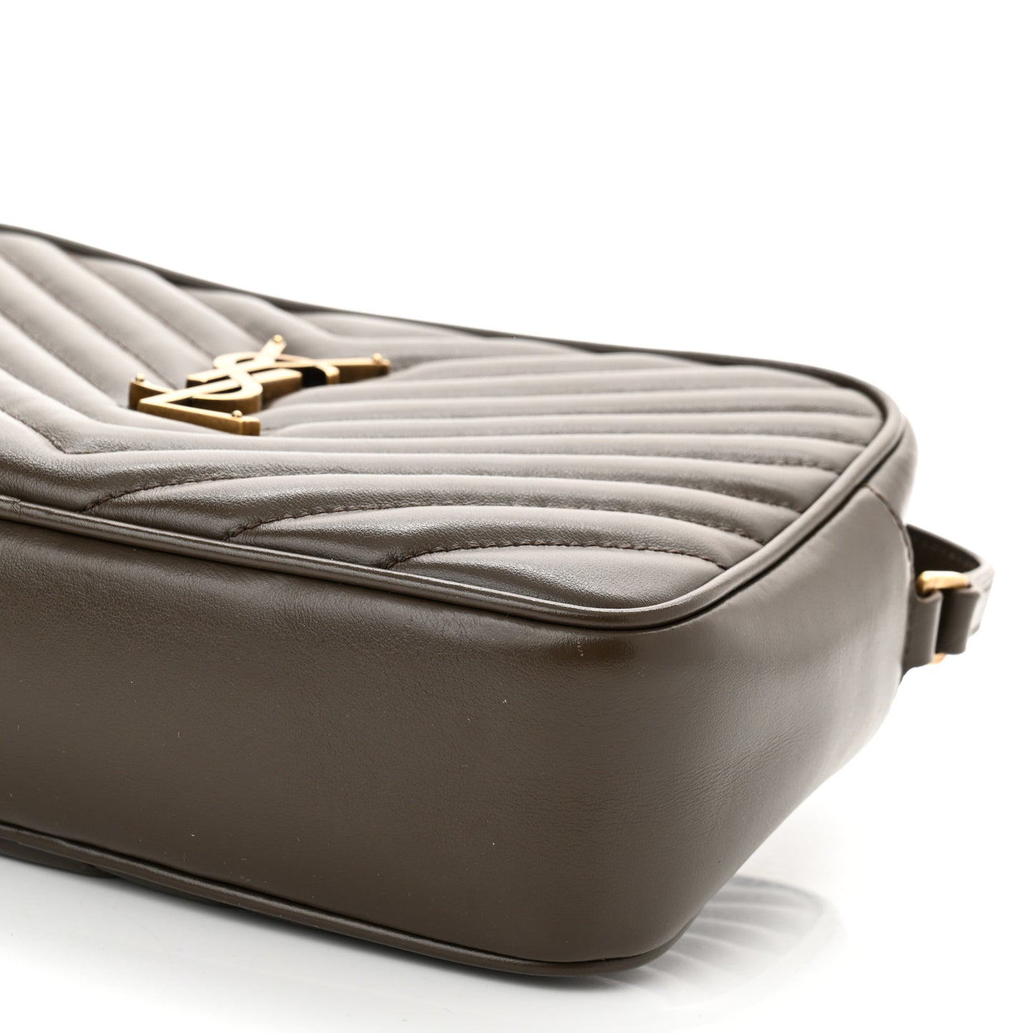 Calfskin Matelasse Monogram Lou Camera Bag Military Olive
