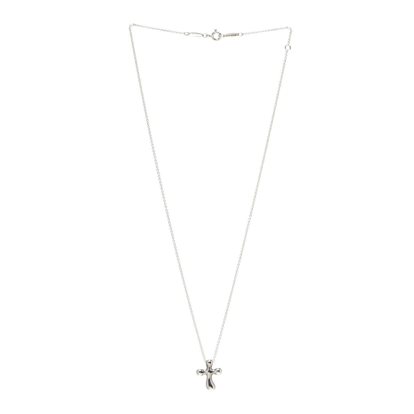 Sterling Silver 14mm Elsa Peretti Cross Pendant Necklace