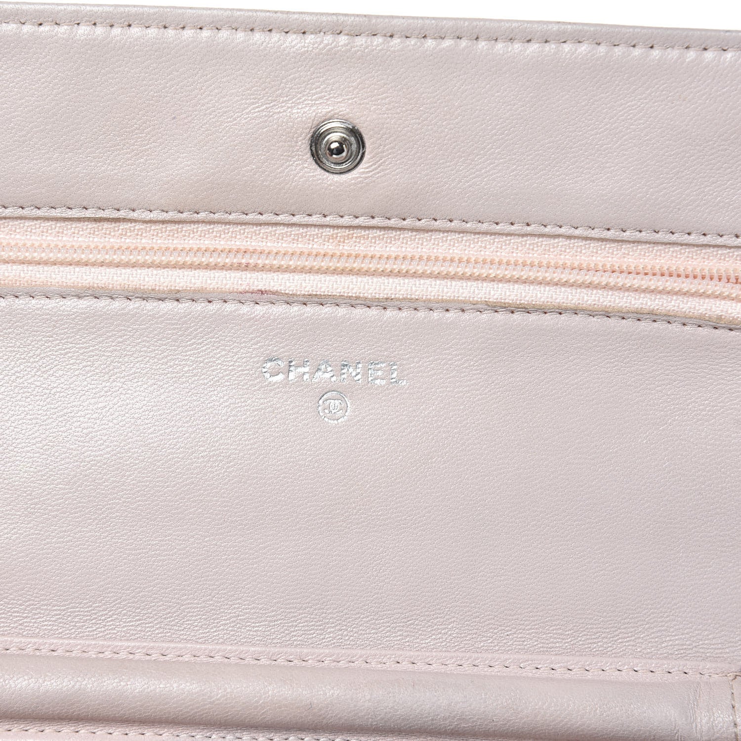 Chanel Lambskin Quilted Wallet On Chain WOC Rose Pale 6 of 17