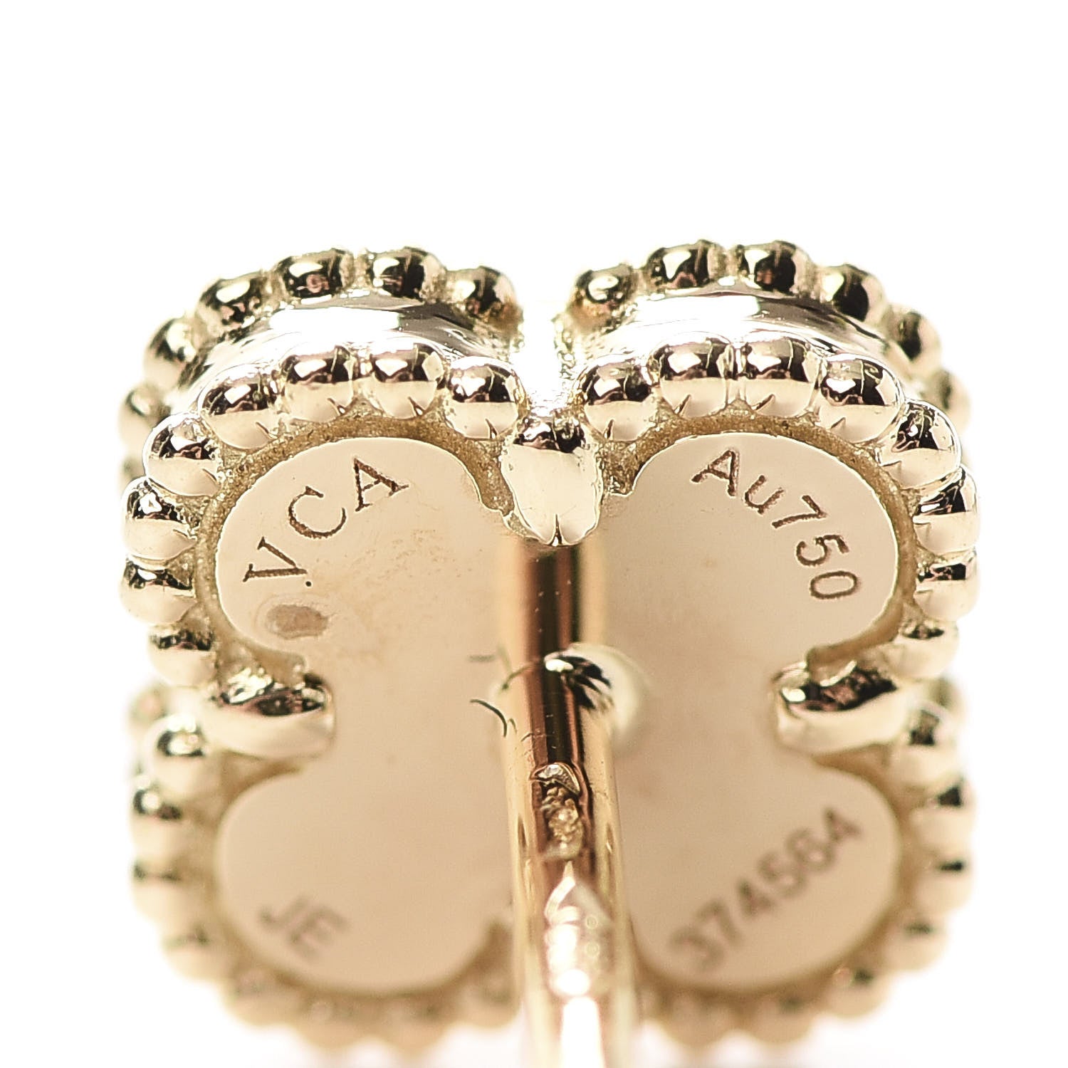 Van Cleef & Arpels 18K Yellow Gold Black Onyx Sweet Alhambra Earrings 4 of 6