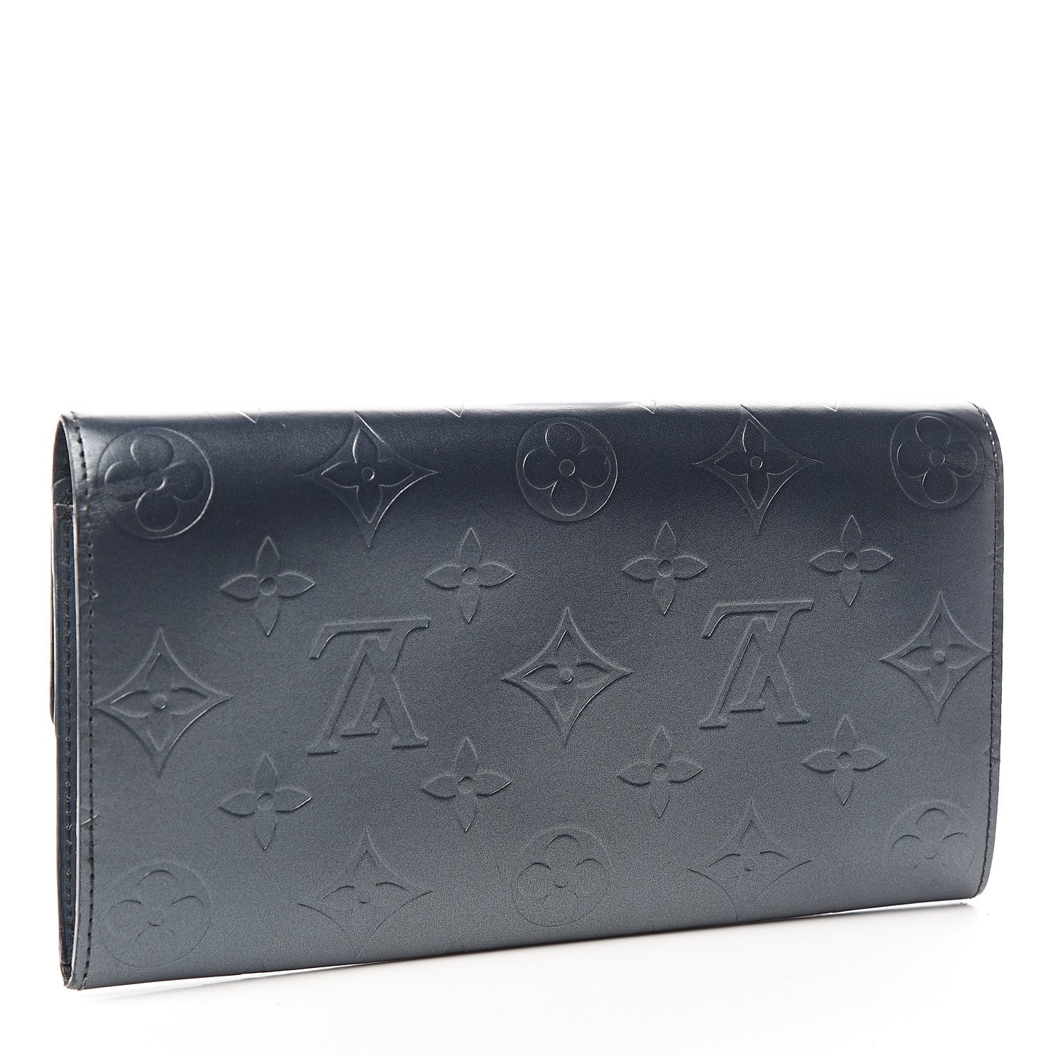 Louis Vuitton Mat Monogram Sarah Wallet Blue 2 of 6