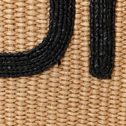 Fendi Straw Vitello King Plexiglass Woven Medium Fendi Sunshine Shopper Tote Natural Black 12 of 13