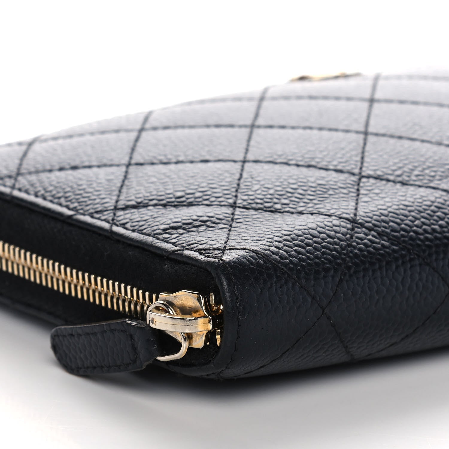 Chanel Caviar Quilted Large Zip Around Organizer Wallet Black 10 of 14