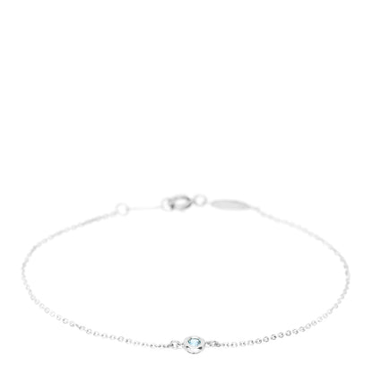 Tiffany Sterling Silver Aquamarine Elsa Peretti Color By The Yard Bracelet 1 of 3