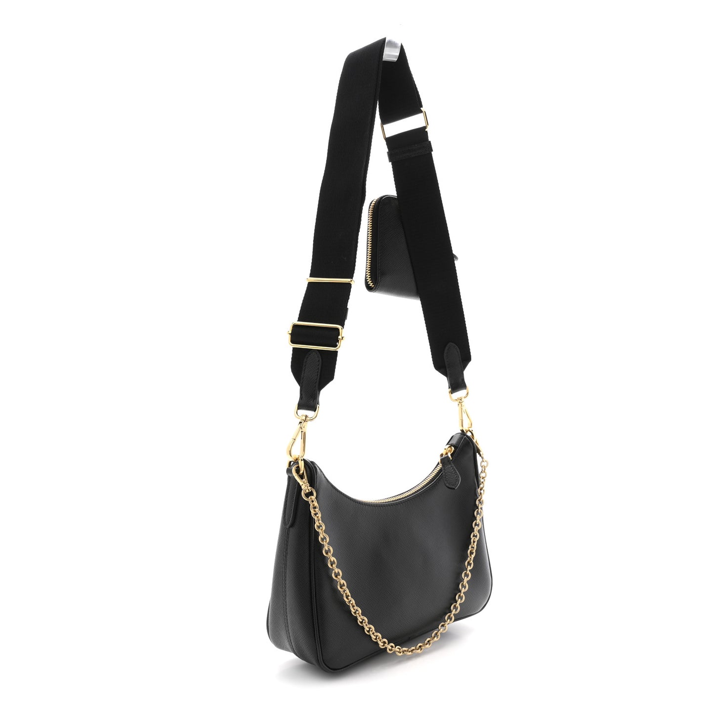 Saffiano Lux Re-Edition 2005 Shoulder Bag Black