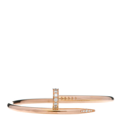 Cartier 18K Pink Gold Diamond Juste Un Clou Bracelet 16 1 of 5