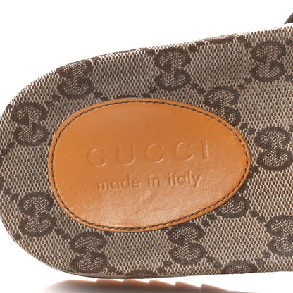 Gucci Canvas GG Monogram Mens Slide Sandals 6 Beige 8 of 10