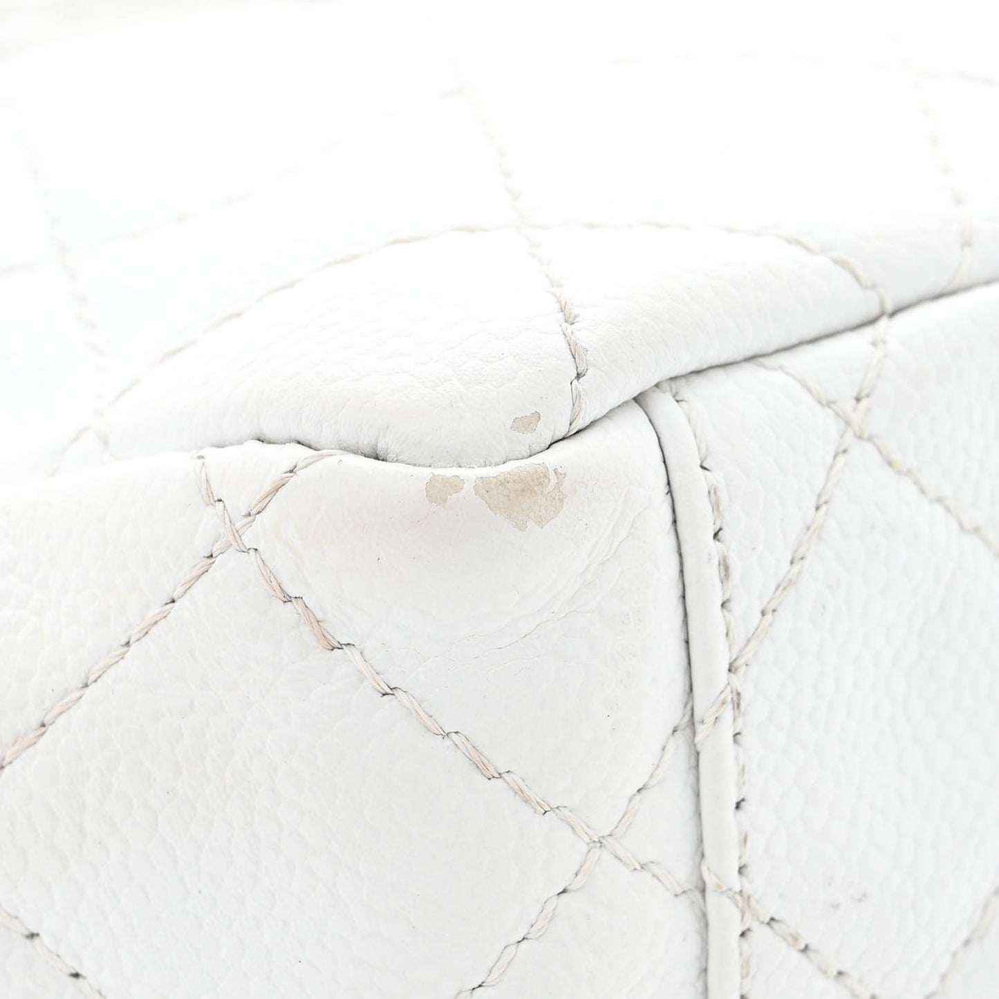 Caviar Quilted Maxi Single Flap White