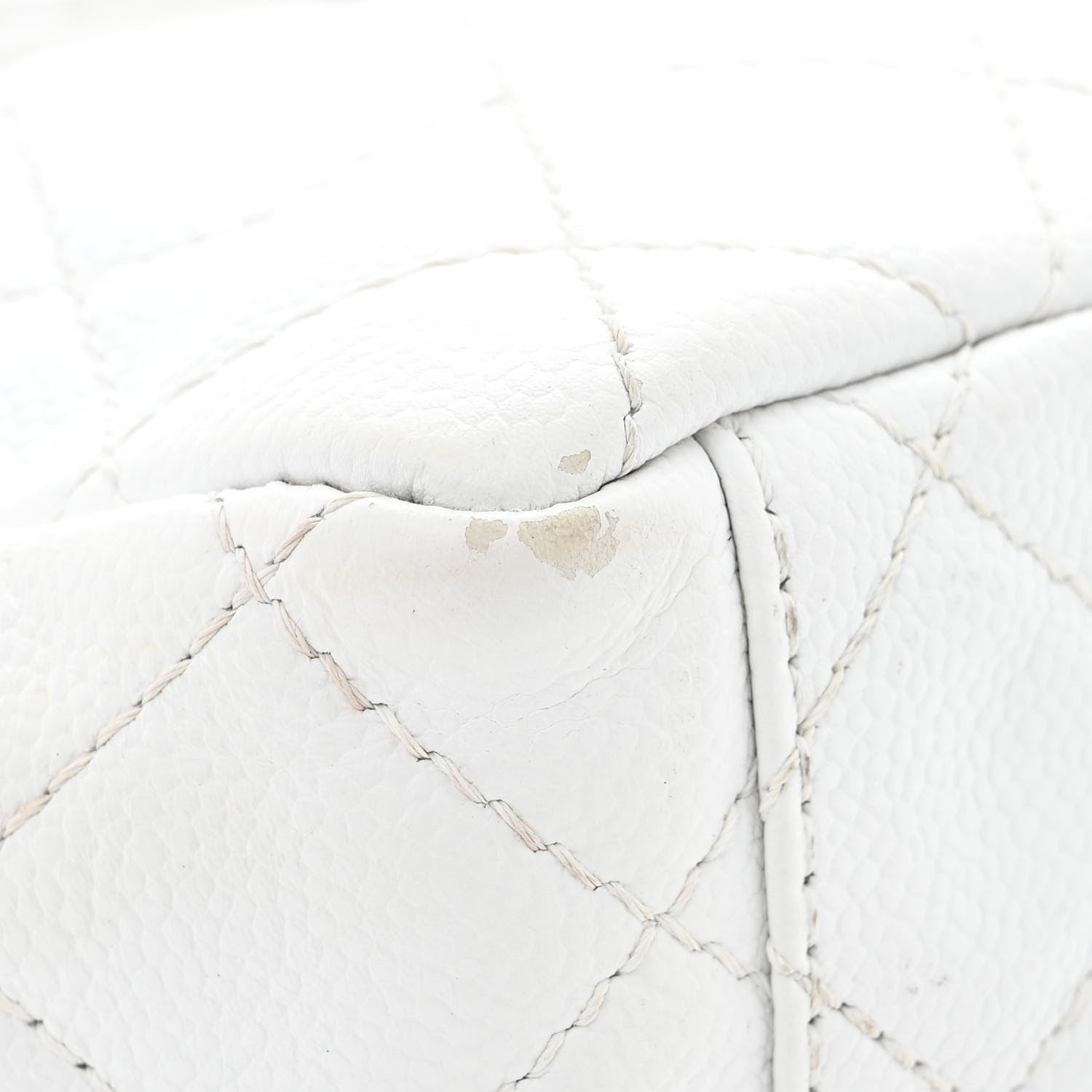 Chanel Caviar Quilted Maxi Single Flap White 11 of 13