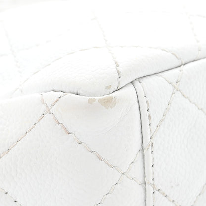 Chanel Caviar Quilted Maxi Single Flap White 11 of 13