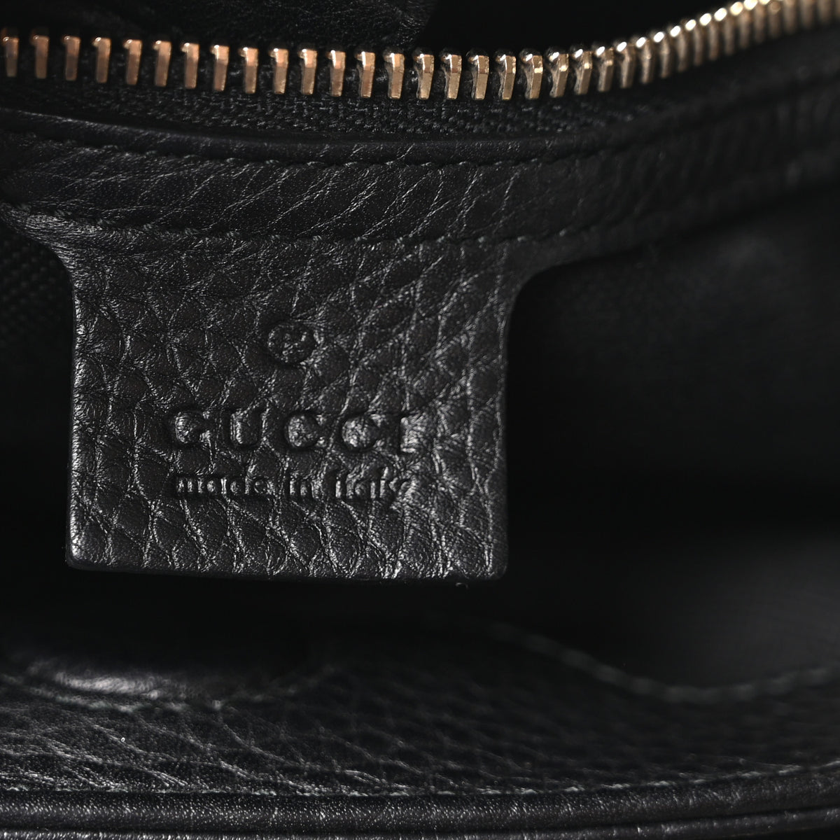Gucci Calfskin Small Bamboo Shopper Tote Black 6 of 10