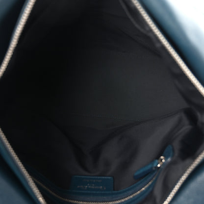 Christian Dior Lambskin Cannage Granville Polochon Blue 5 of 10