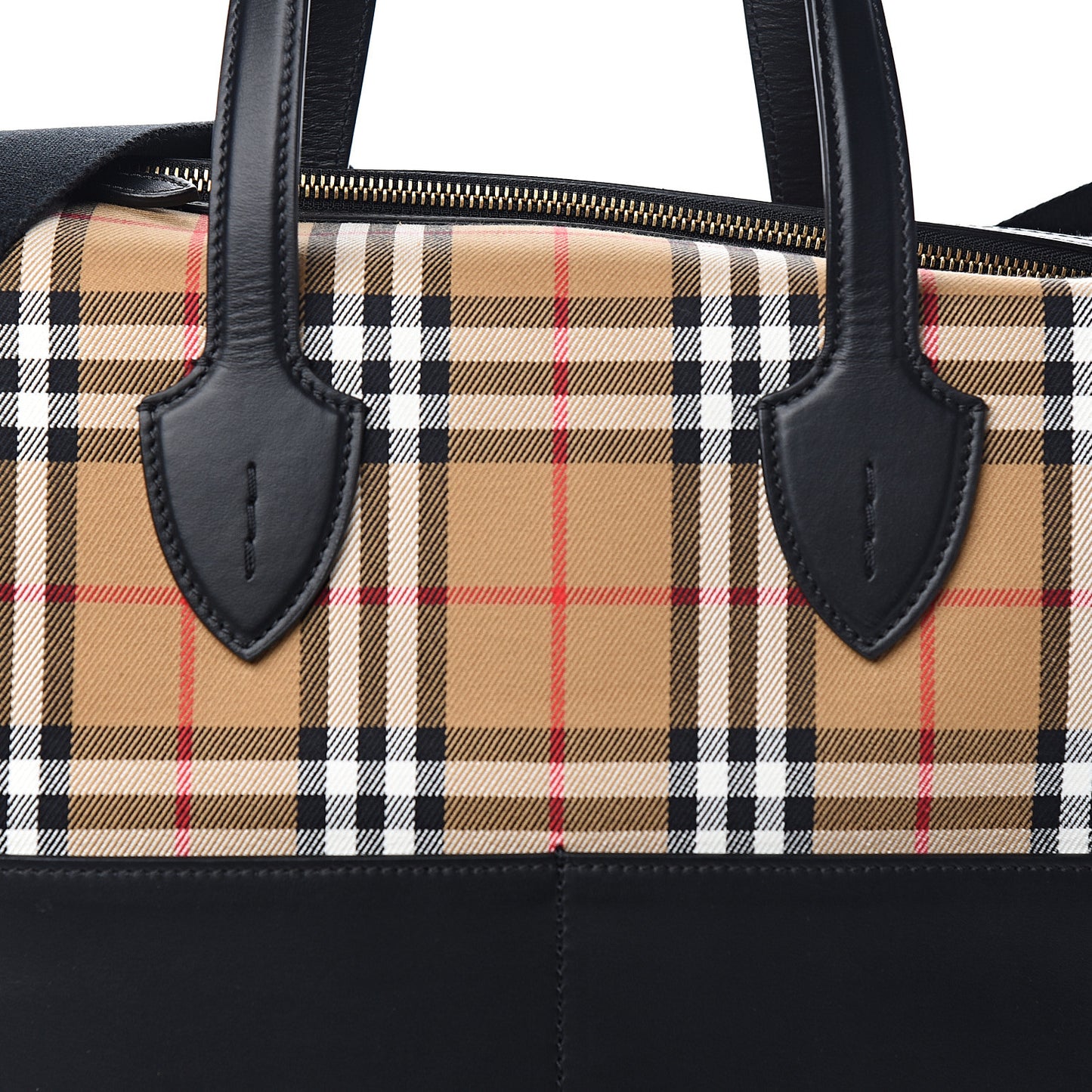 Calfskin Vintage Check Kingswood Achly Diaper Bag Black