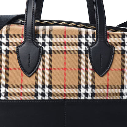 Burberry Calfskin Vintage Check Kingswood Achly Diaper Bag Black 13 of 13