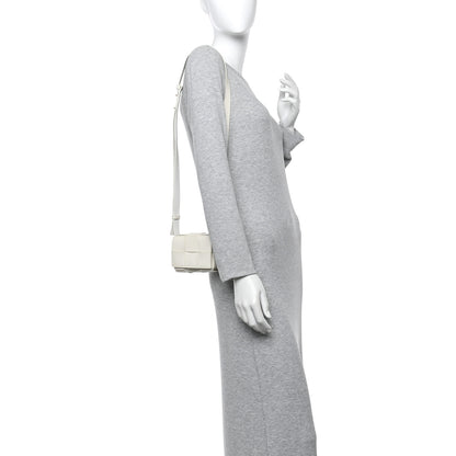 Bottega Veneta Lambskin Maxi Intrecciato Extra Mini Cassette Crossbody Bag White 2 of 11