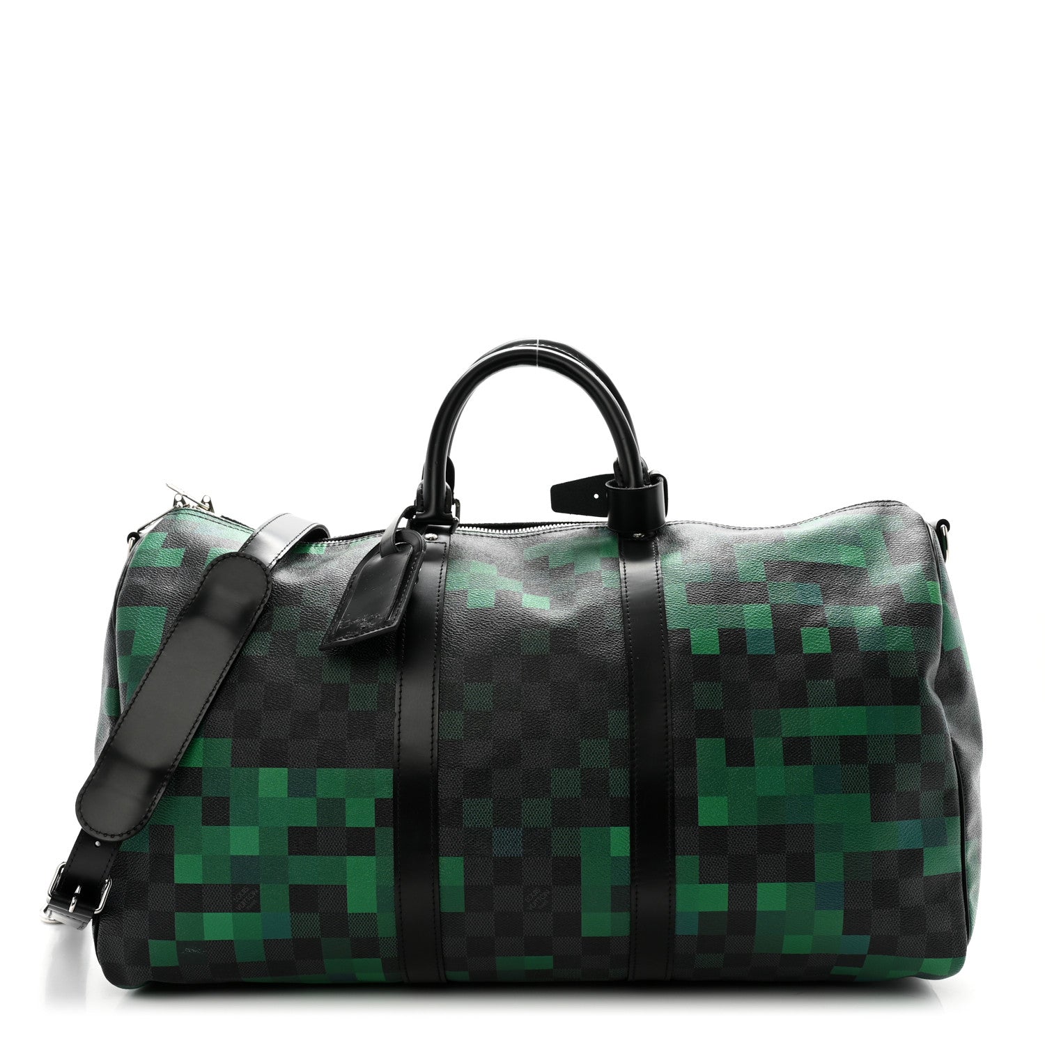 Louis Vuitton Damier Graphite Pixel Keepall Bandouliere 50 Vert 1 of 17