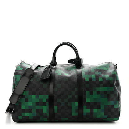 Louis Vuitton Damier Graphite Pixel Keepall Bandouliere 50 Vert 1 of 17