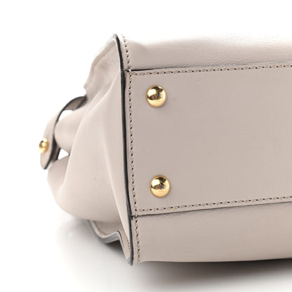Fendi Vitello Seta Shiny Nappa Medium Peekaboo Iconic Satchel Grigio Polvere Bois de Rose 8 of 11
