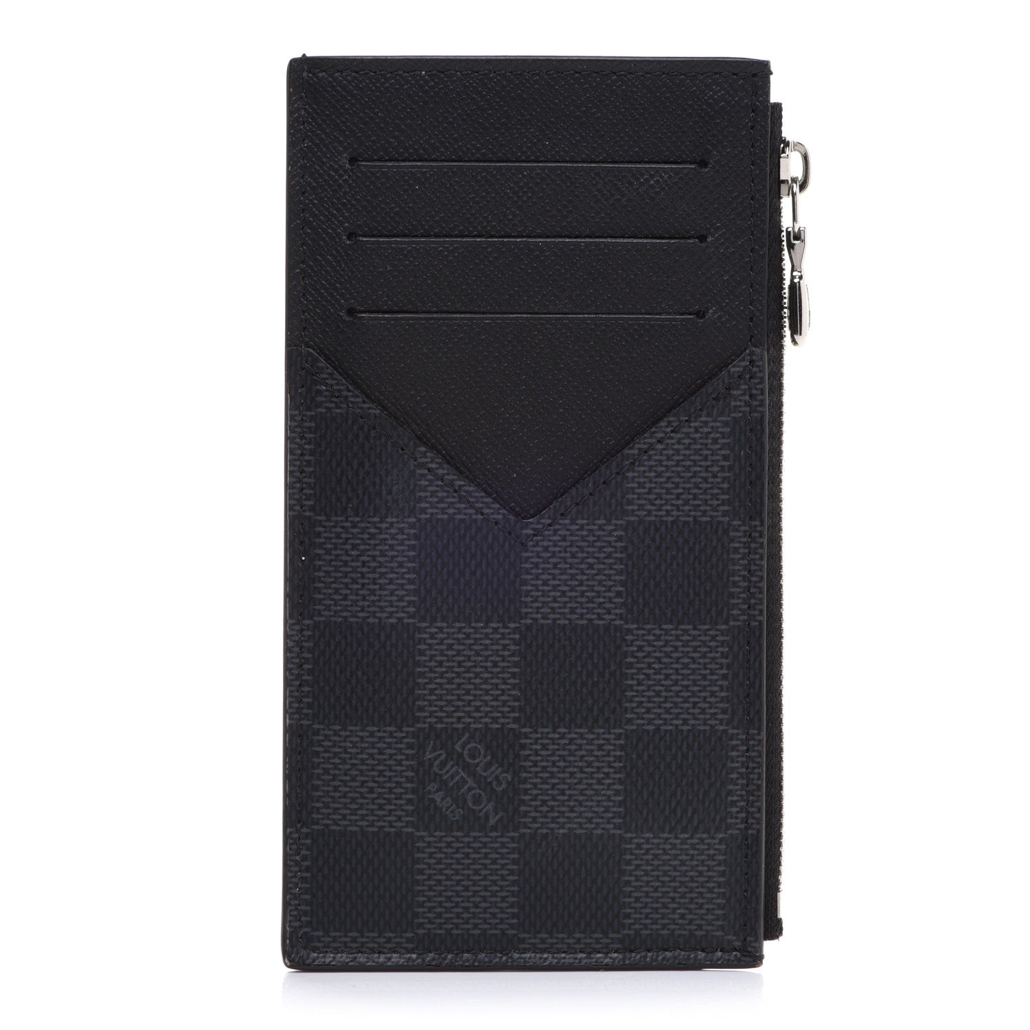 Louis Vuitton Damier Graphite Taiga Coin Card Holder 1 of 8