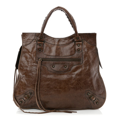 Balenciaga Chevre Classic Hardware Mid Afternoon Tote Truffle 1 of 11
