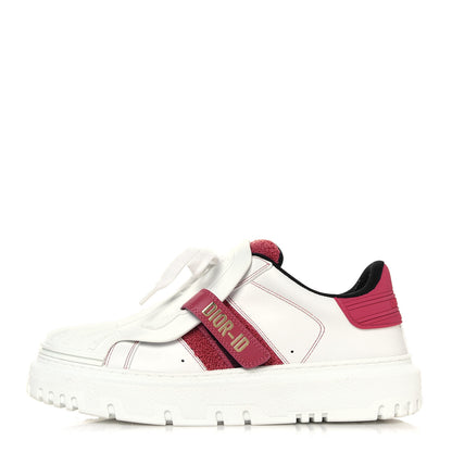 Christian Dior Suede Patent Terry Cloth Dior-ID Platform Sneakers 38 White Framboise 1 of 9