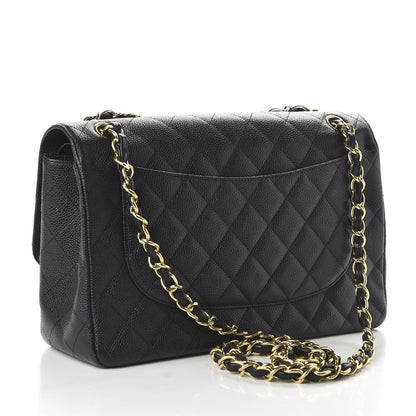 Chanel Caviar Quilted Jumbo Double Flap Black 3 of 14