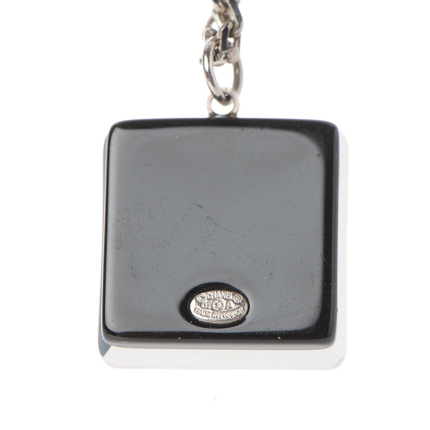 Chanel Lucite CC Square Charm Necklace 5 of 9