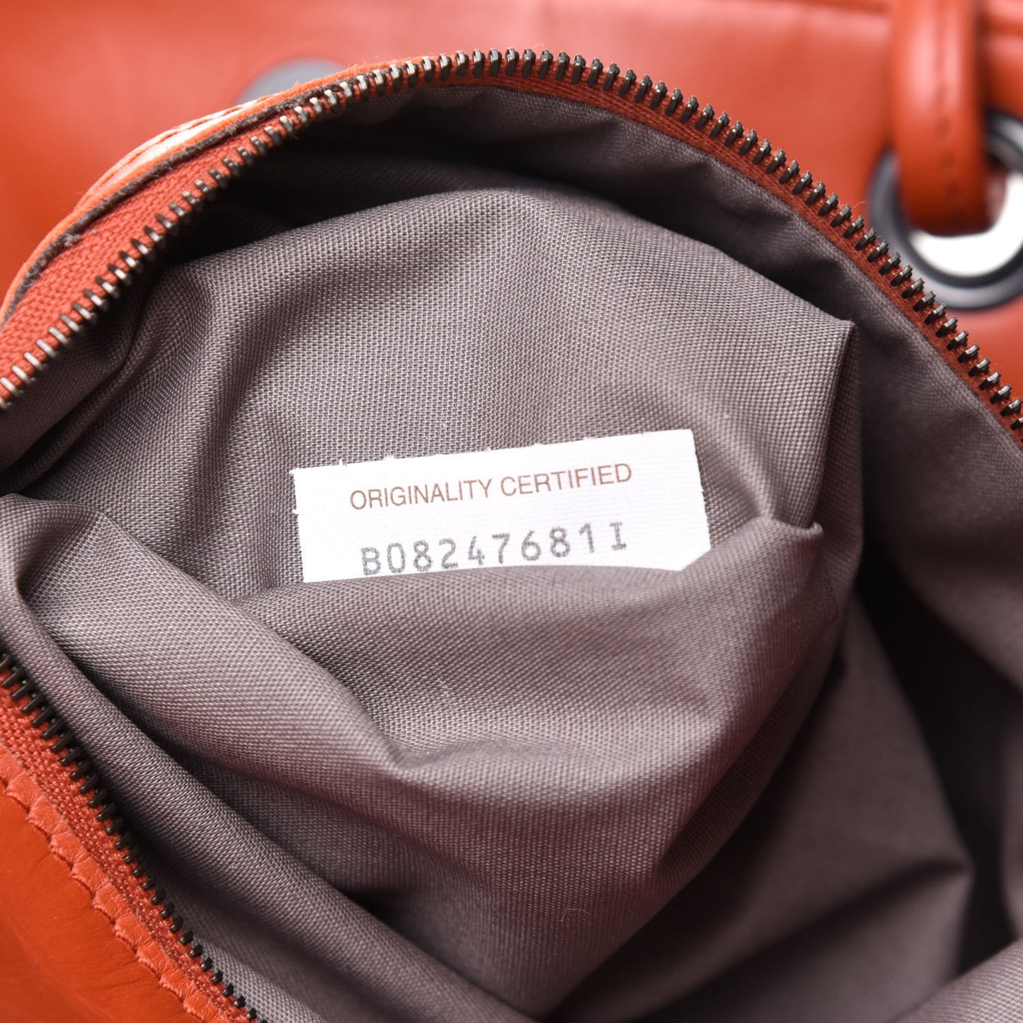 Nappa Intrecciato Woven Tote Terracota