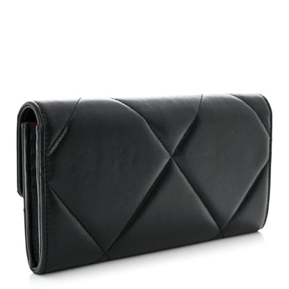 Chanel Lambskin Quilted Chanel 19 Flap Wallet Black 3 of 9
