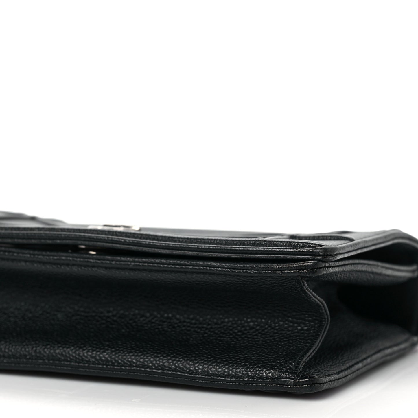 Grained Calfskin Medium Diorama Flap Bag Black
