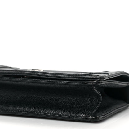 Christian Dior Grained Calfskin Medium Diorama Flap Bag Black 7 of 7