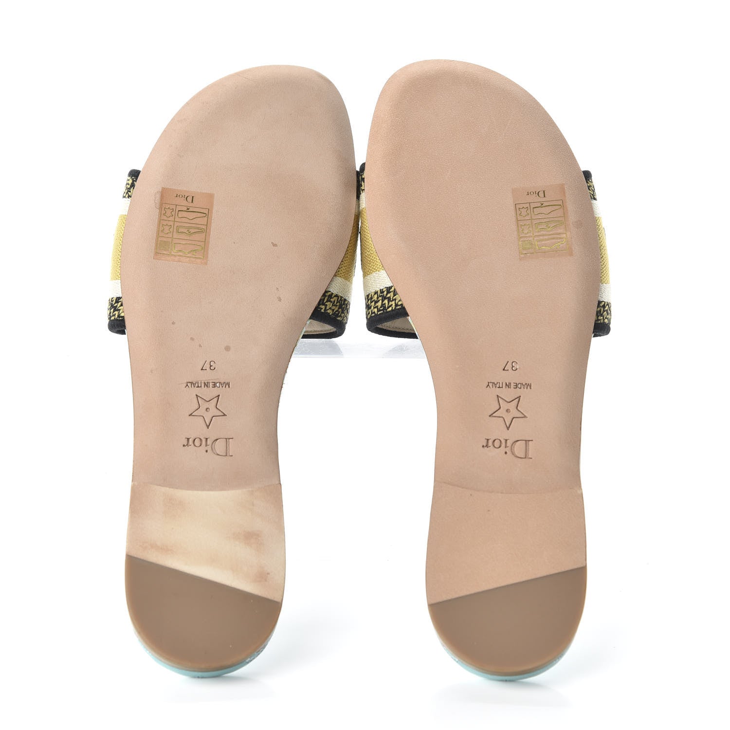 Christian Dior Canvas Embroidered Dior In Lights Dway Mules Slide Sandals 37 Multicolor 5 of 10