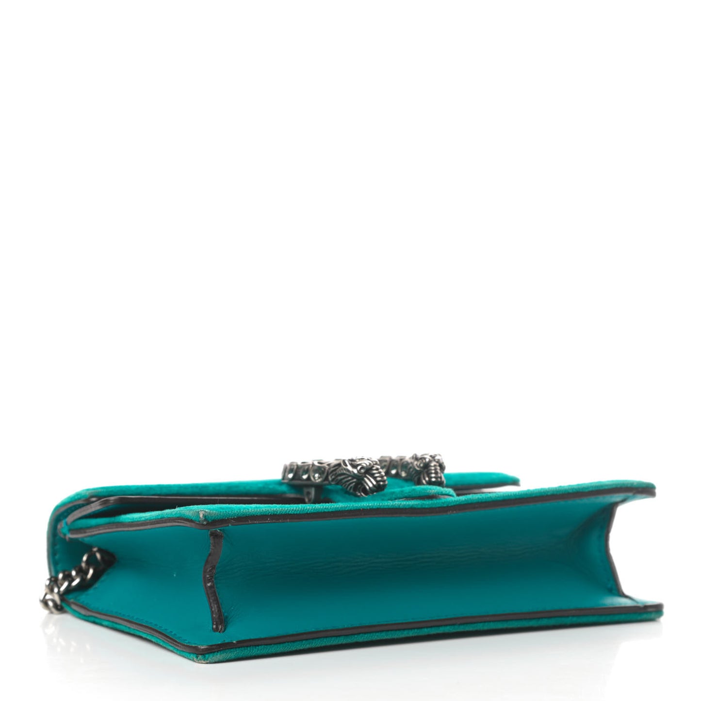 Velvet Super Mini Dionysus Shoulder Bag Pavone Cyan