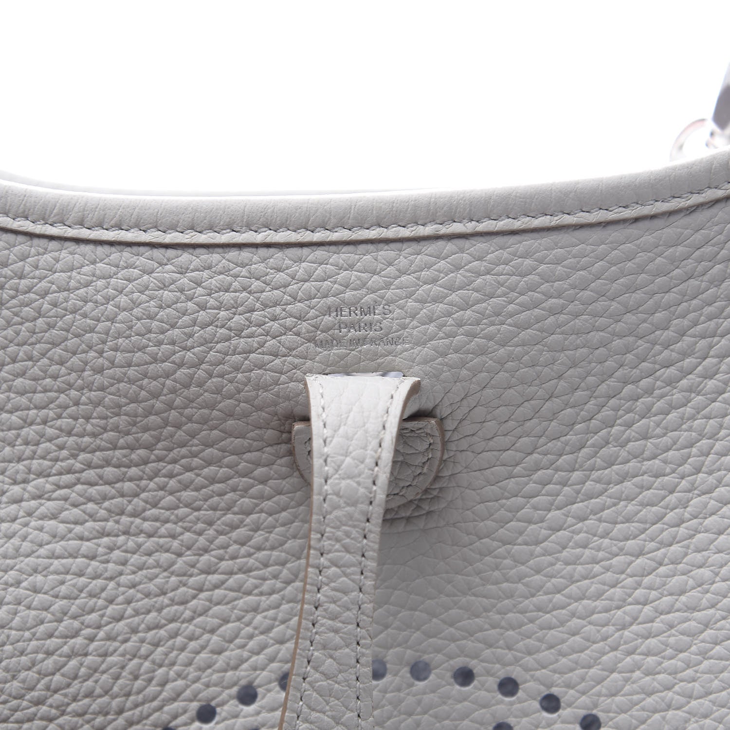 Hermes Taurillon Clemence Amazone Evelyne TPM Gris Perle Etain 7 of 10