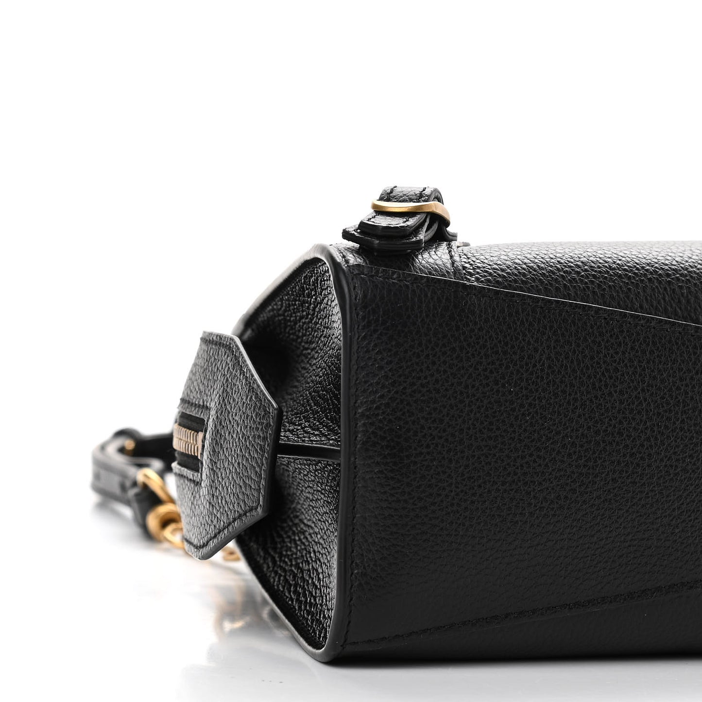 Grained Calfskin Neo Classic Gold Hardware Mini City Black