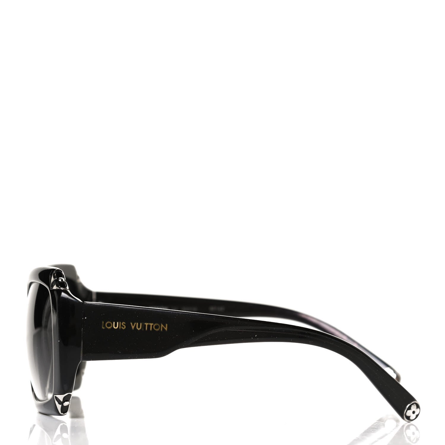 Louis Vuitton Acetate Hortensia Sunglasses Z0365W Black Glitter 3 of 8
