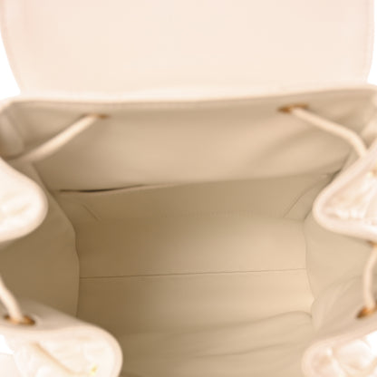 Christian Dior Lambskin Macrocannage Medium Caro Backpack White 5 of 10
