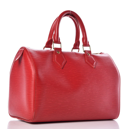 Louis Vuitton Epi Speedy 25 Castillan Red 3 of 13