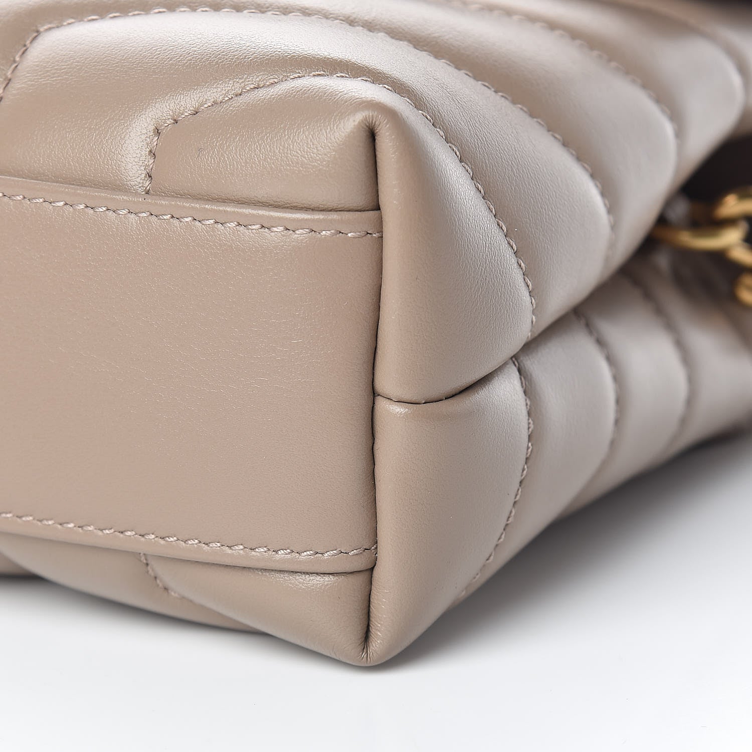 Saint Laurent Calfskin Y Quilted Monogram Toy Loulou Chain Satchel Dusty Grey 11 of 12
