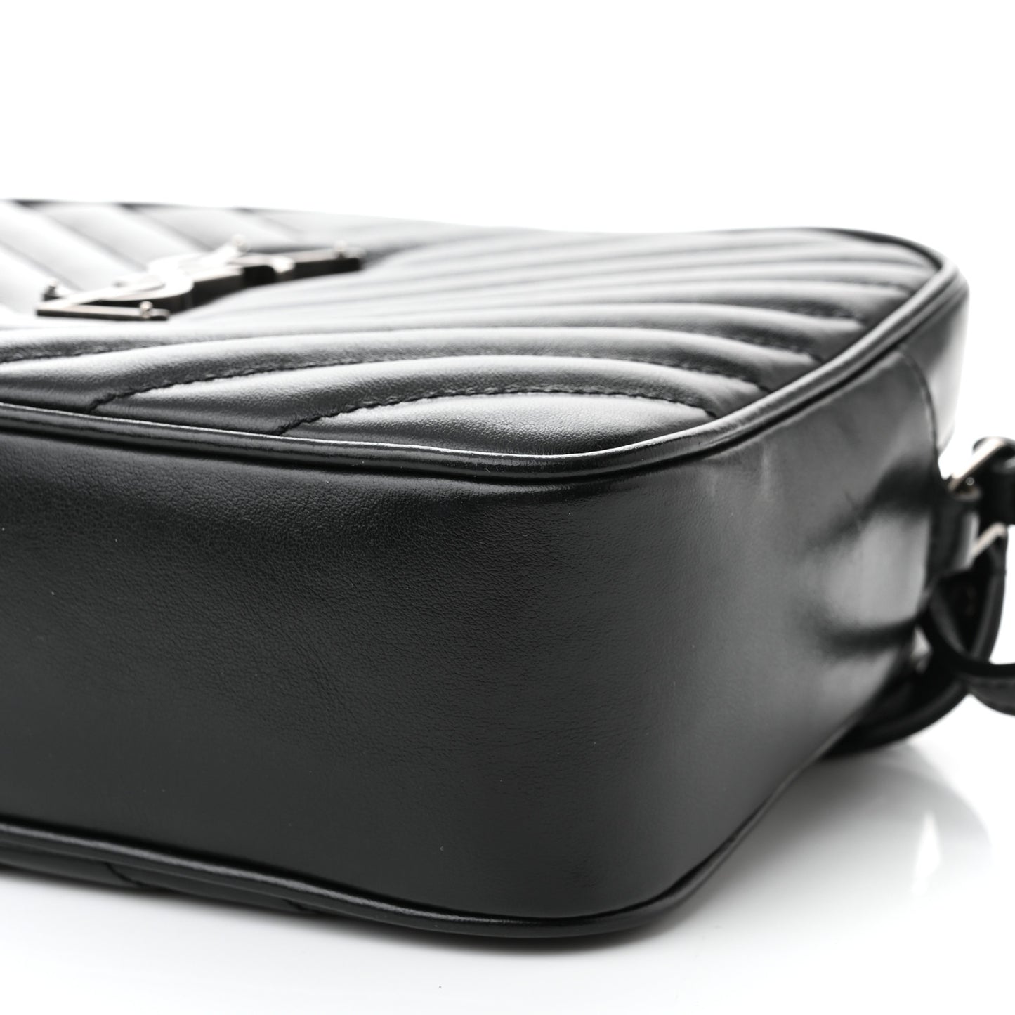 Calfskin Matelasse Monogram Lou Camera Bag Black