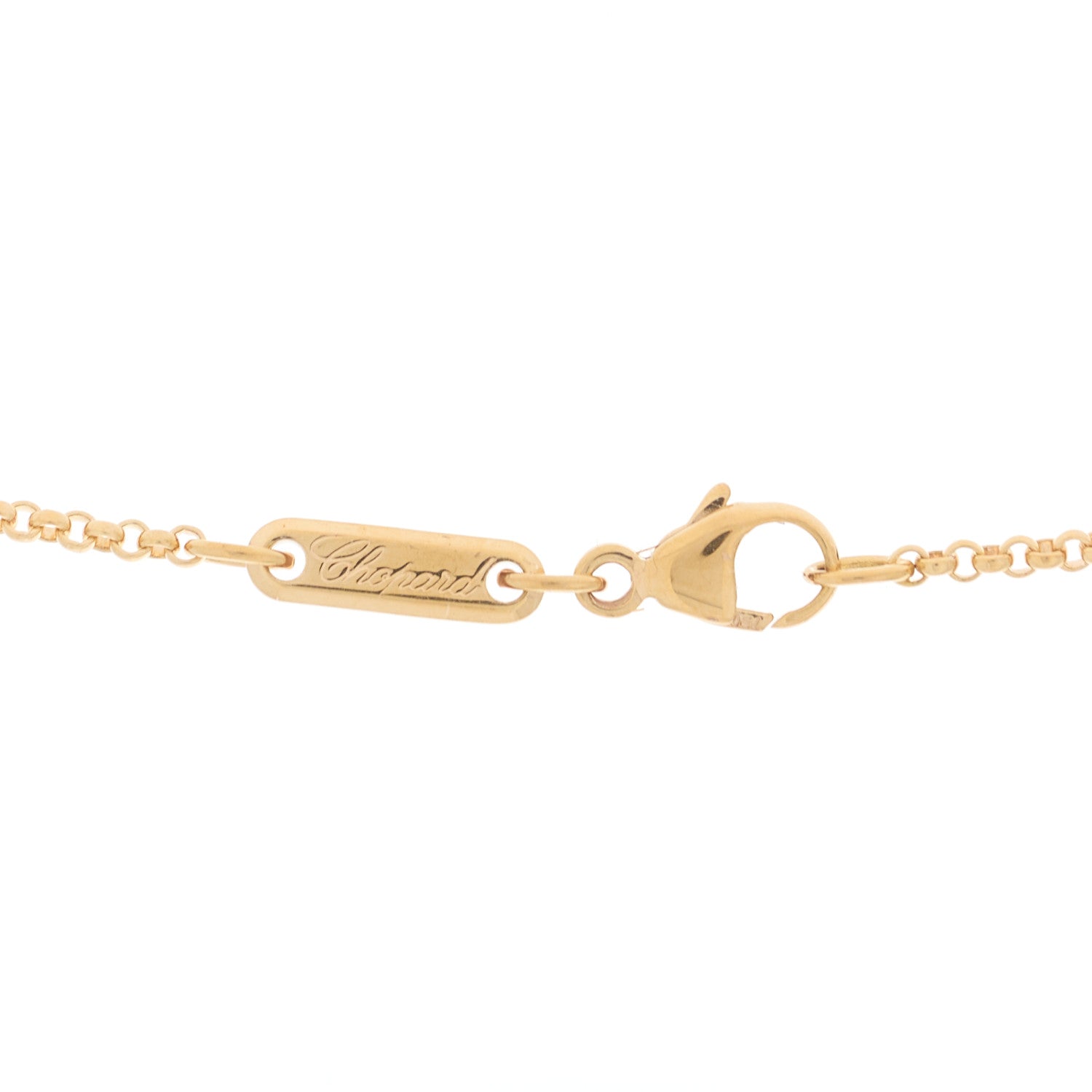 Chopard 18K Rose Gold Diamond Happy Diamonds Round Pendant Necklace 4 of 5