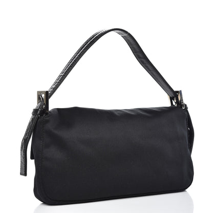 Fendi Satin Calfskin Baguette Black 3 of 9