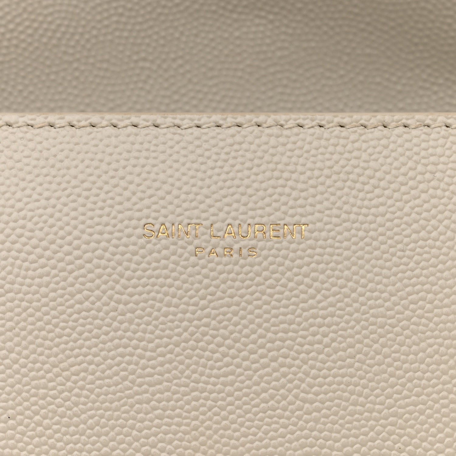 Saint Laurent Grain de Poudre Mini Classic Monogram Cassandra Top Handle Vintage White 6 of 11