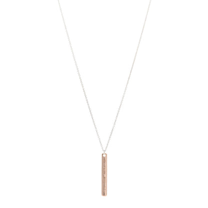Tiffany Sterling Silver Rubedo 1837 Bar Pendant Necklace 1 of 4