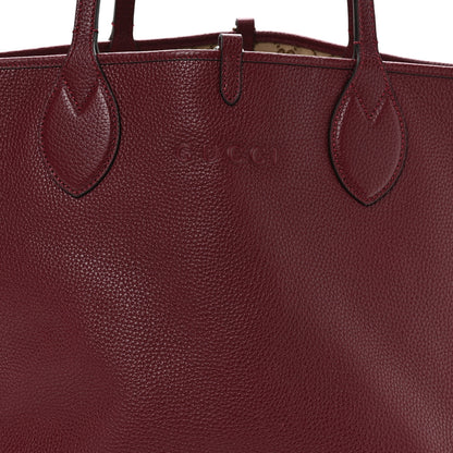 Gucci Grained Calfskin Monogram Large Totissima Reversible Tote Rosso Ancora 13 of 18