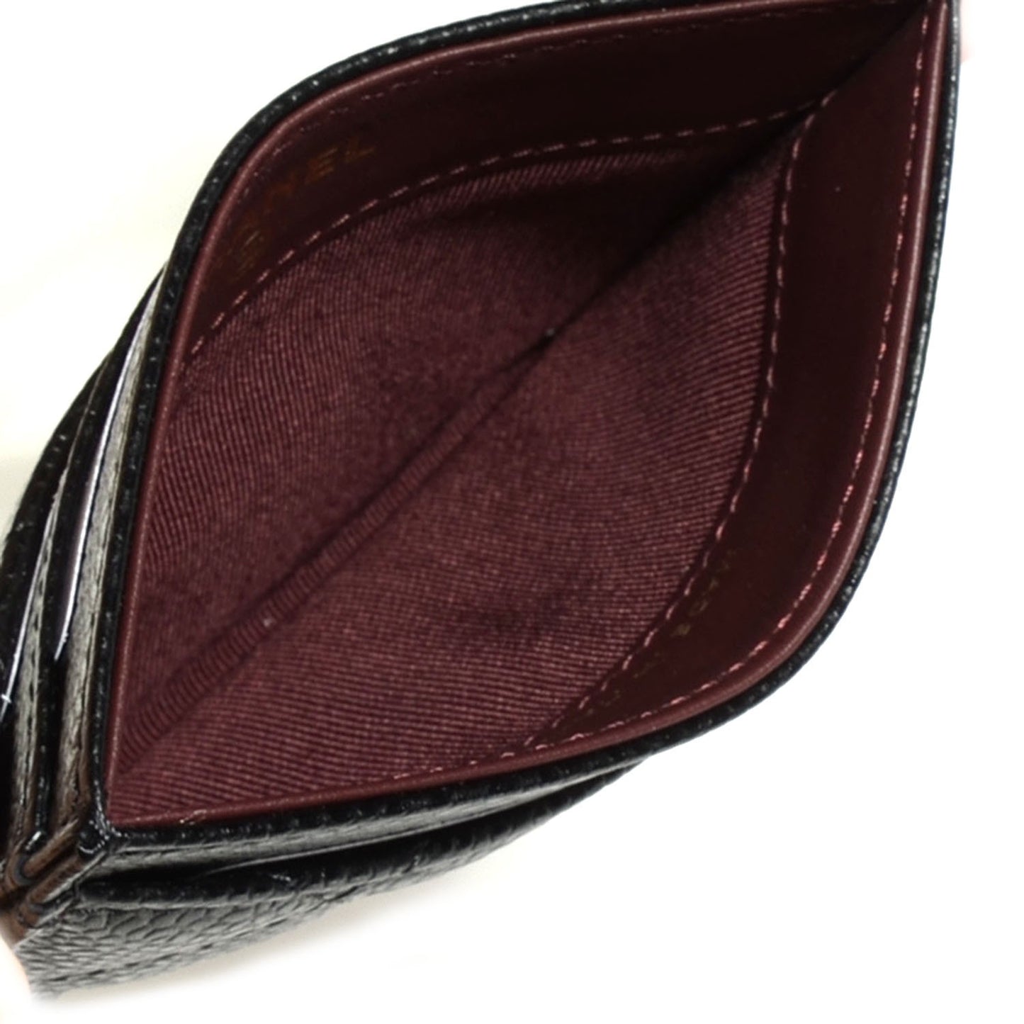 Caviar Quilted Card Holder Black